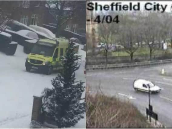 How Sheffield's roads look today (left) and how the council's traffic cam thinks they look