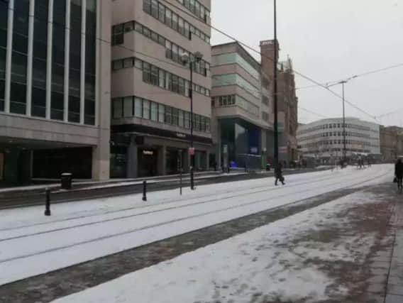 Pranksters made the most of the snowy conditions in Sheffield
