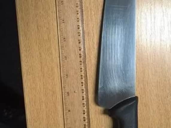 This knife was found on Buchanan Road, Parson Cross