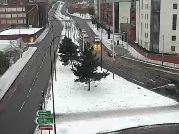 Roads in and around Sheffield city centre are largely clear