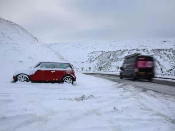 Woodhead Pass has been badly hit by snow