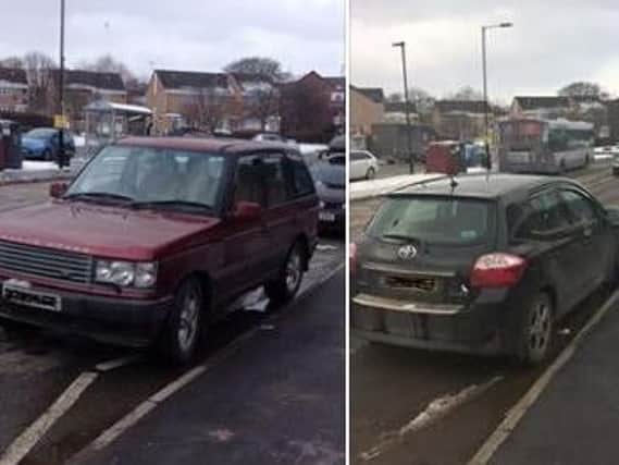 The drivers of these vehicles were caught by police parked on zig-zag lines