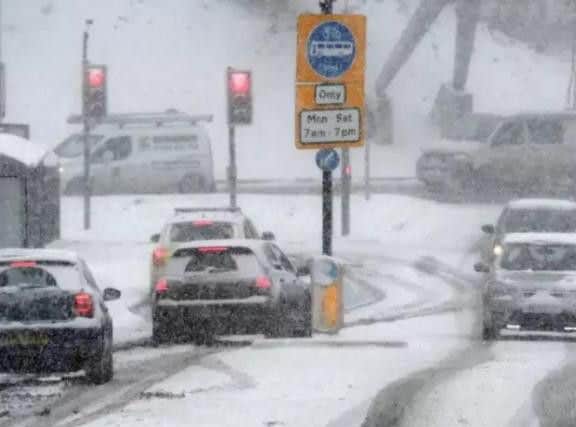 Snow on the roads.