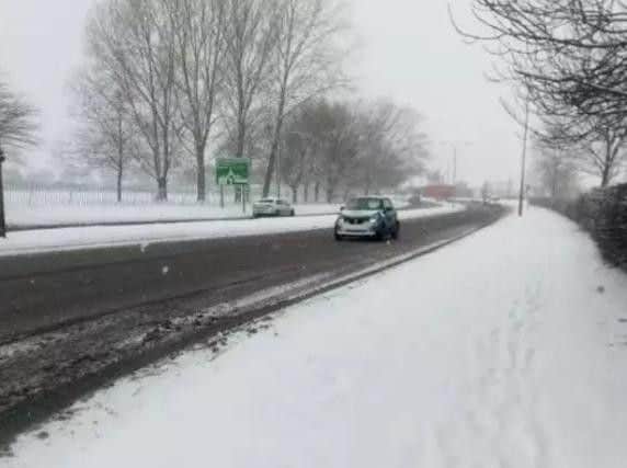 Snow in Sheffield.