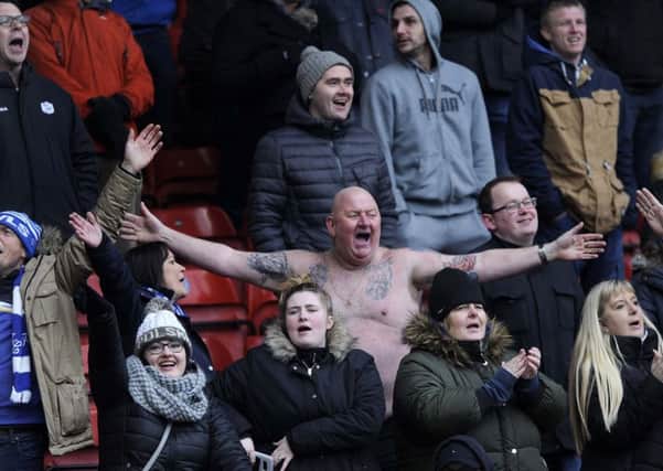 Owls fans at Bristol City on Saturday.....Pic Steve Ellis
