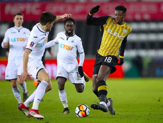 Lucas Joao in action during the FA Cup clash at Swansea City