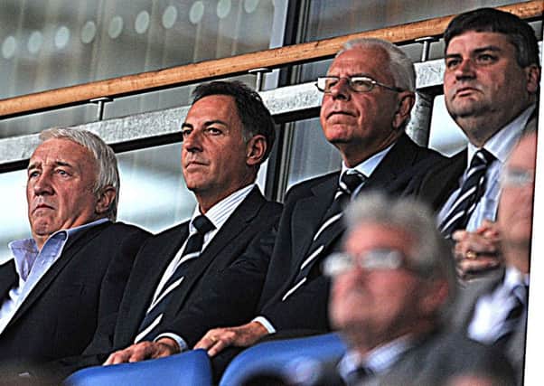 Mike Warner, second from right, Chesterfield FC chairman