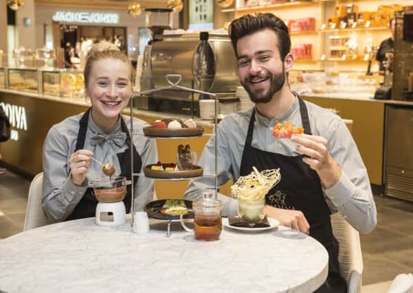Godiva cafe in Meadowhall
Bonnie smith and Panos Pogiaridis have an afternoon tea