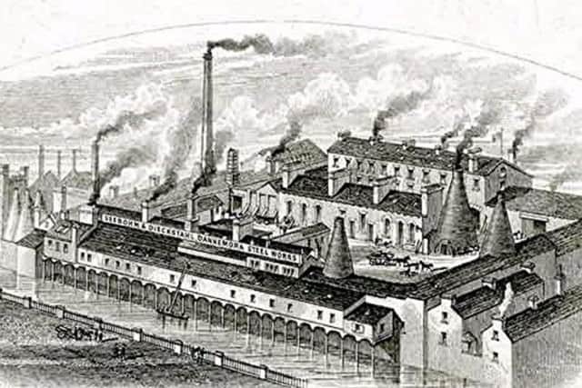 A contemporary print of the Dannemora Steel Works