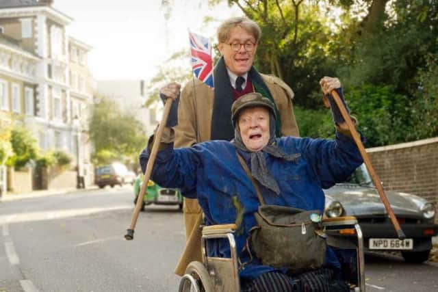 Alex Jennings as Alan Bennett and Maggie Smith as Miss Shepherd in The Lady In The Van. Picture: BBC Films