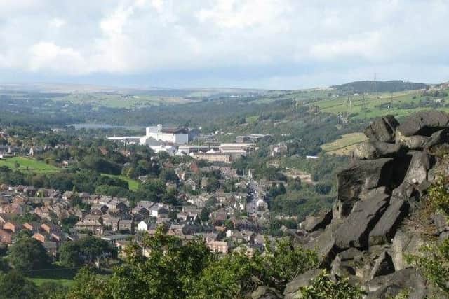 Stocksbridge as seen from Wharncliffe Crags (photo: Stocksbridge Walkers are Welcome)
