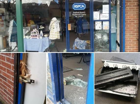 The damage to the Chapeltown RSPCA store
