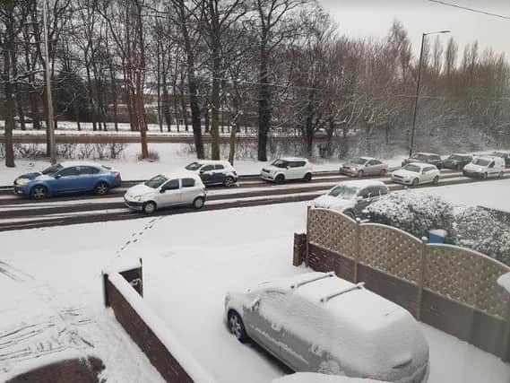 Snow caused problems for motorists last week and wintry showers this morning are causing more issues