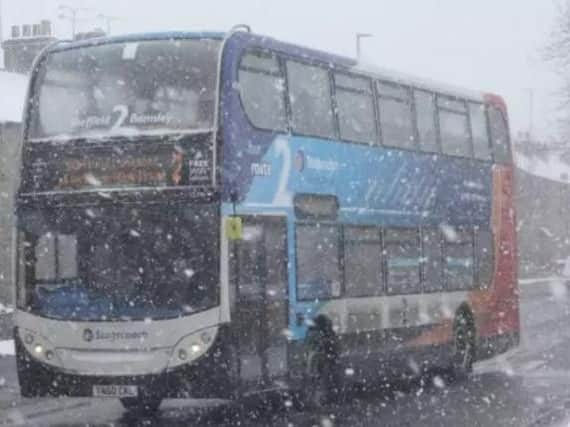 Some buses are affected by snow this morning