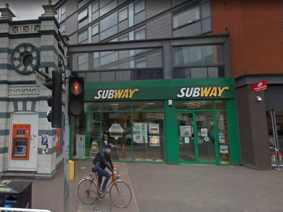 A man armed with a hammer threatened Subway staff in Sheffield