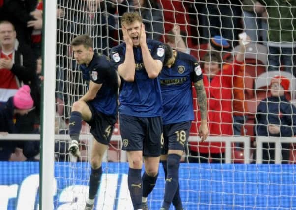 Liam Lindsay showes his frustration as Patrick Bamford scores the third goal.10th March 2018 ..Picture by Simon Hulme