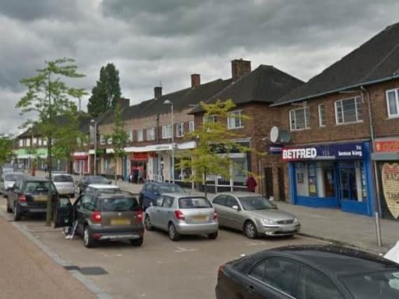 A man produced a knife in a shop in Sheffield