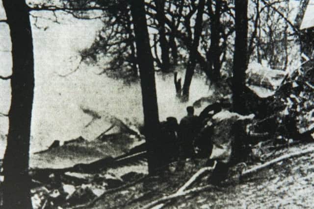 The scene of the crash.
