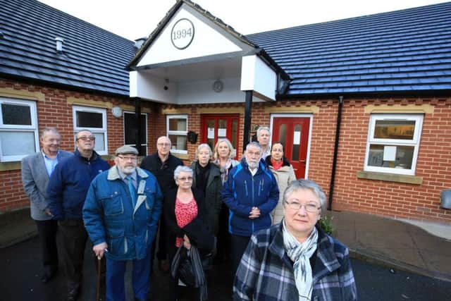 Sue Harding (front) and Rita Brookes (back row, centre) have been campaigning alongside the relatives of the care home residents