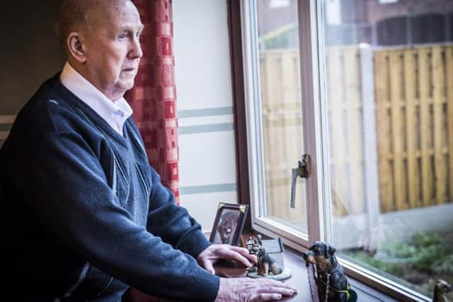 Alf Rhodes makes the trip from Hackenthorpe to Chapeltown everyday to see his wife Hazel who has a severe form of dementia. Picture: Dean Atkins/The Star