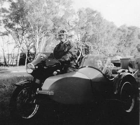 Colin & Mary Price of Platts Common  at Sherwood Forest on a South Yorkshire Sidecar Club run