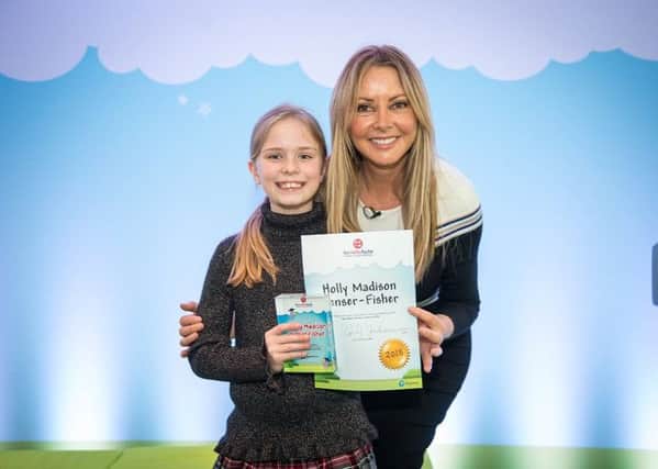 Holly Madison Henser-Fisher, aged eight, has graduated from The Maths Factor programme, which has been created by Carol Vorderman.