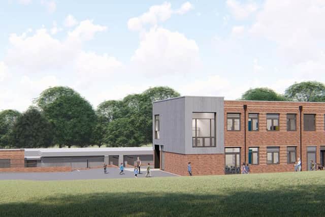 CGI of the single and two-storey extension at Totley Primary School. Image courtesy of Acanthus WSM Architects