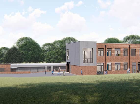 CGI of the single and two-storey extension at Totley Primary School. Image courtesy of Acanthus WSM Architects