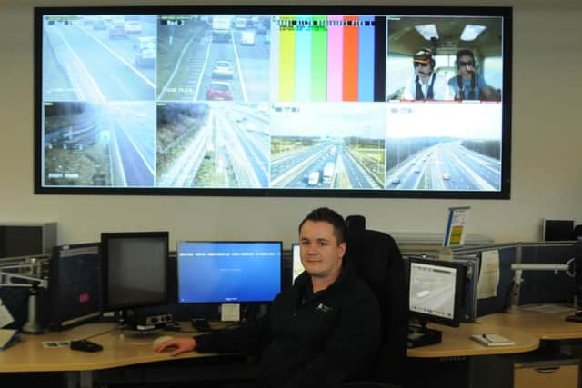 Highways England's control room, in Wakefield.