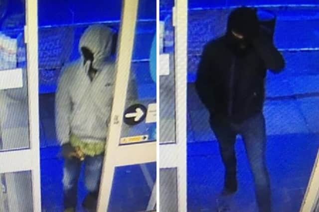 Police have released these CCTV images following an armed robbery at the Co-op in Lees Hall Avenue.