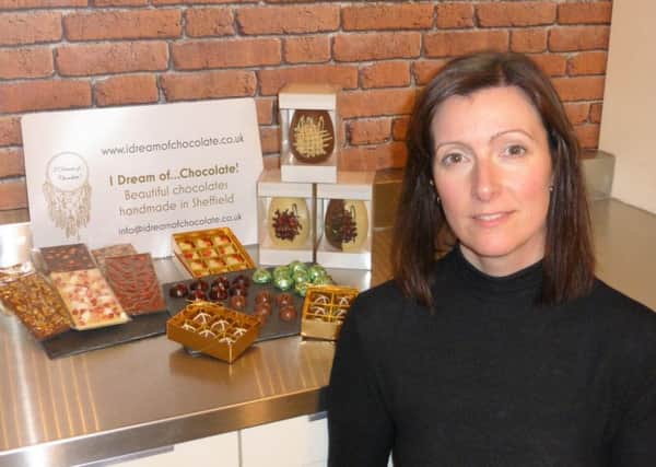 Deborah Crump, owner of 'I Dream of Chocolate' a Sheffield-based artisan chocolate business.