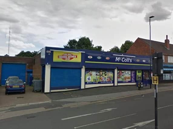 Robbers escaped with cash and cigarettes after a raid at a Sheffield shop