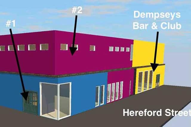 The scheme includes gay clubs, bars and a sauna.