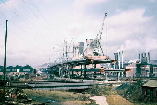 The Tinsley M1 Viaduct under construction - Picture taken February 26, 1967.