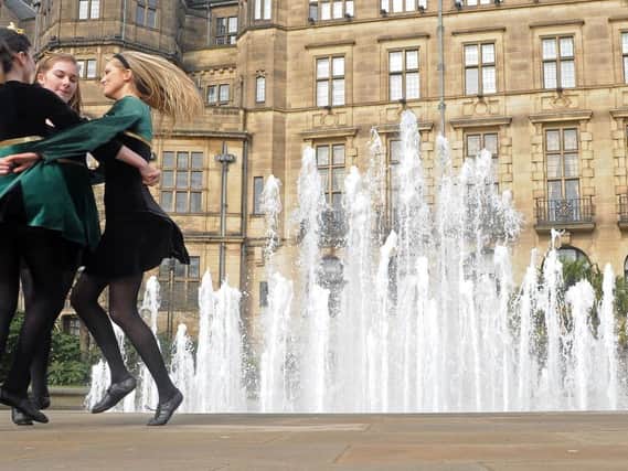 Irish dancing during the St Patrick's Day celebrations at the Peace Gardens in 2015. Picture: Andrew Roe