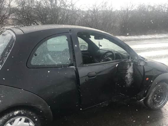 The damaged Ford Ka. Picture: Rotherham North NHP.