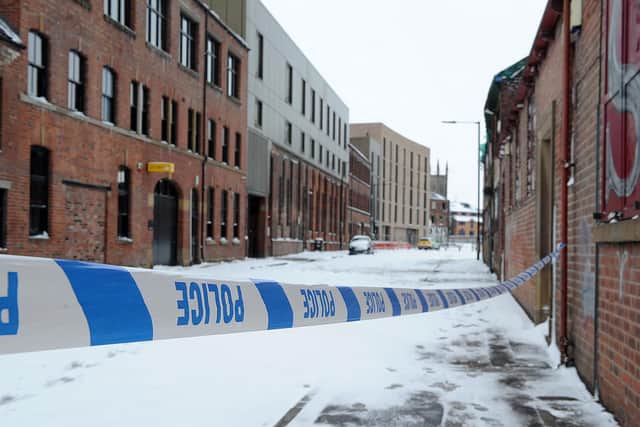 The scene of the shooting on Sidney Street. Pictures: Andrew Roe