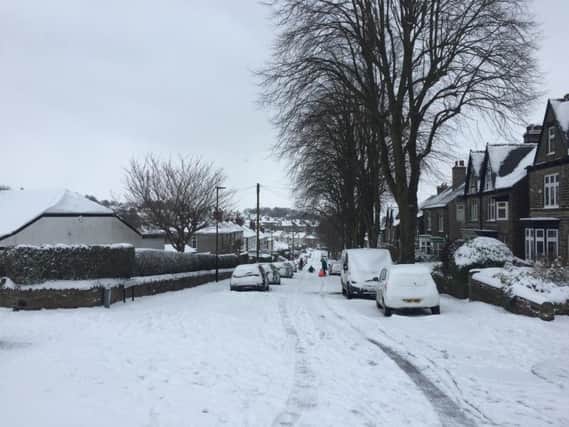 Snow in Crosspool this morning. Picture: Chris Holt.