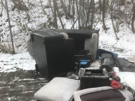The rubbish which has been dumped near Meadowhall shopping centre.