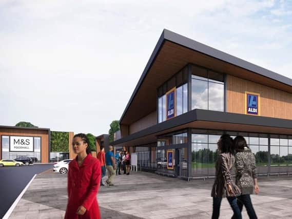 How the St James' Retail Park will look. Picture: Whittam Cox Architects.