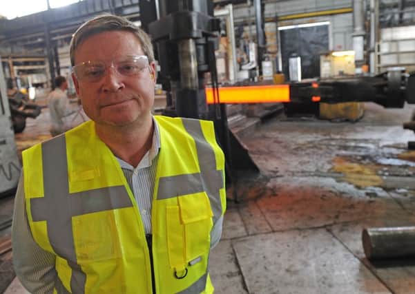 Independent Forging and Alloys managing director Andy McGuiness in the forge.