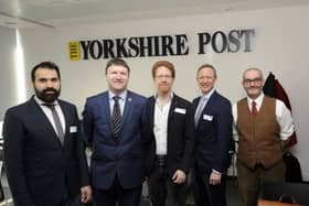 Yorkshire Post Innovation Network..Pictured from the left are Dr Abdulrahman Altahhan, Greg Wright, Stuart Sherman, Chris Atkinson and Jamie Morgan..21st March 2018 ..Picture by Simon Hulme