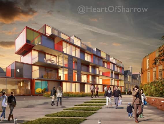 A computer generated image of how the Heart of Sharrow project would look.