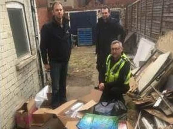 Police officers seized counterfeit cigarettes in Doncaster today