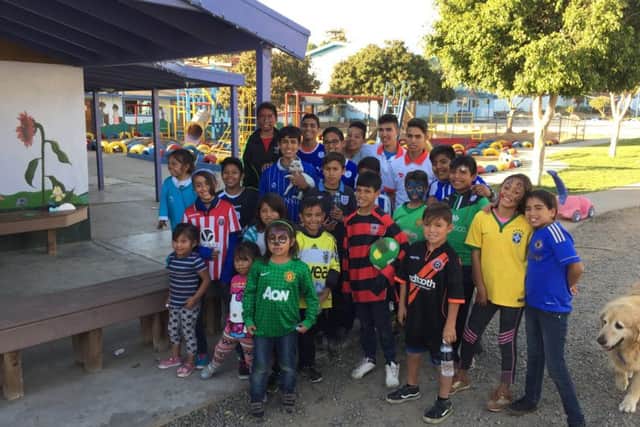 Lots of smiling faces from the Mexican children