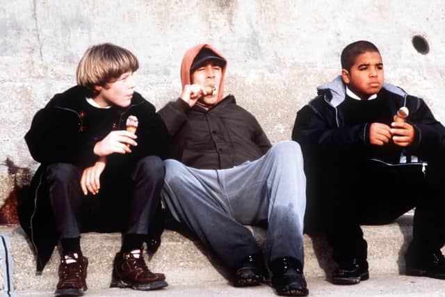 Paddy Considine, centre, in Shane Meadows' film A Room For Romeo Brass in 1999.