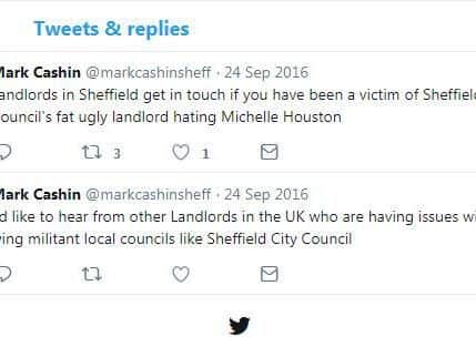 Tweets from Mark Cashin's Twitter account. Screenshot taken on March 27, 2018.