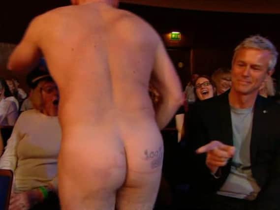 Dom Littlewood gave viewers an eyeful during The Real Full Monty.  (Photo: ITV).