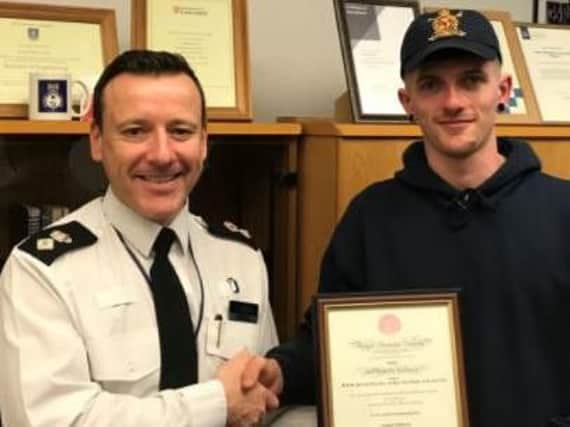 Samuel Atkinson has been praised for saving a life