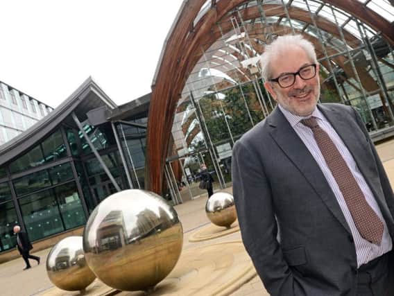 Lord Bob Kerslake in Millennium Square outside the Winter Garden, part of the original Heart of the City scheme in Sheffield. Picture by Marie Caley